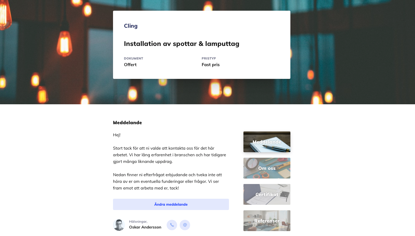 Snygg offertmall