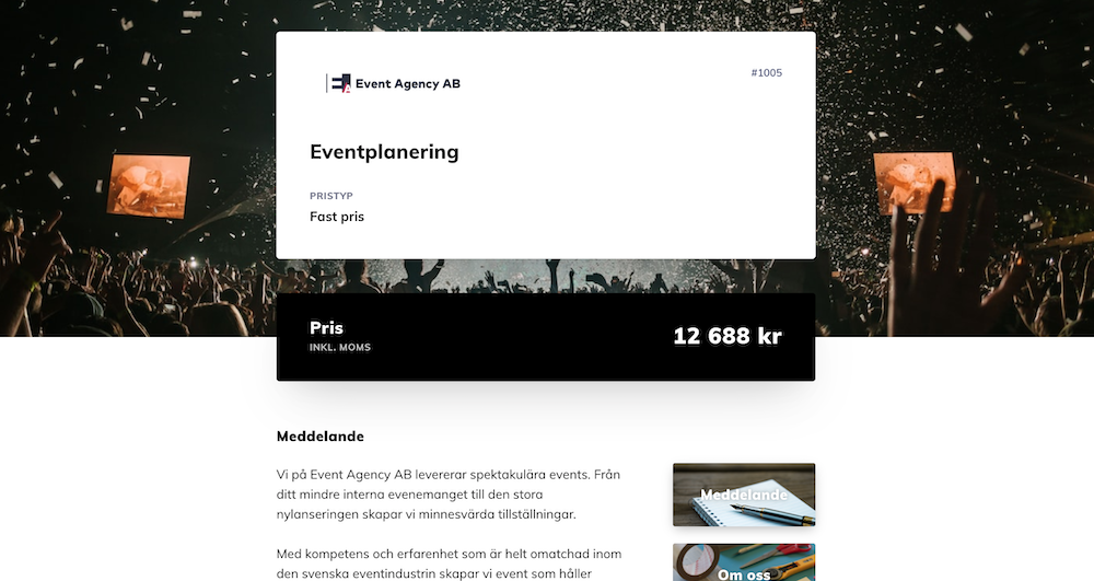 Snygg offertmall