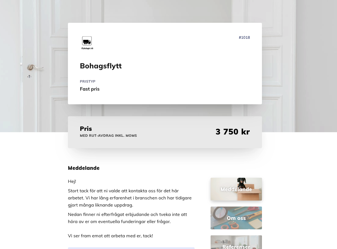 Snygg offertmall