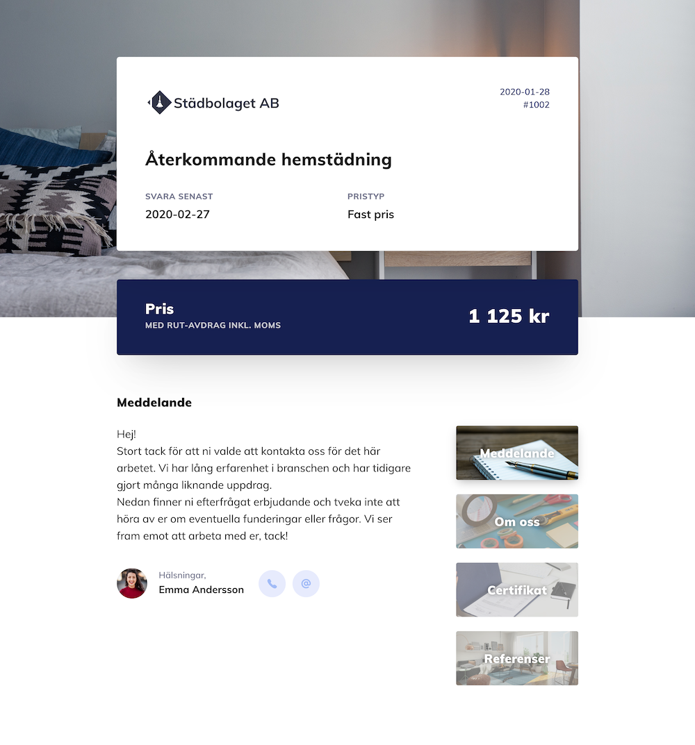 Snygg offertmall