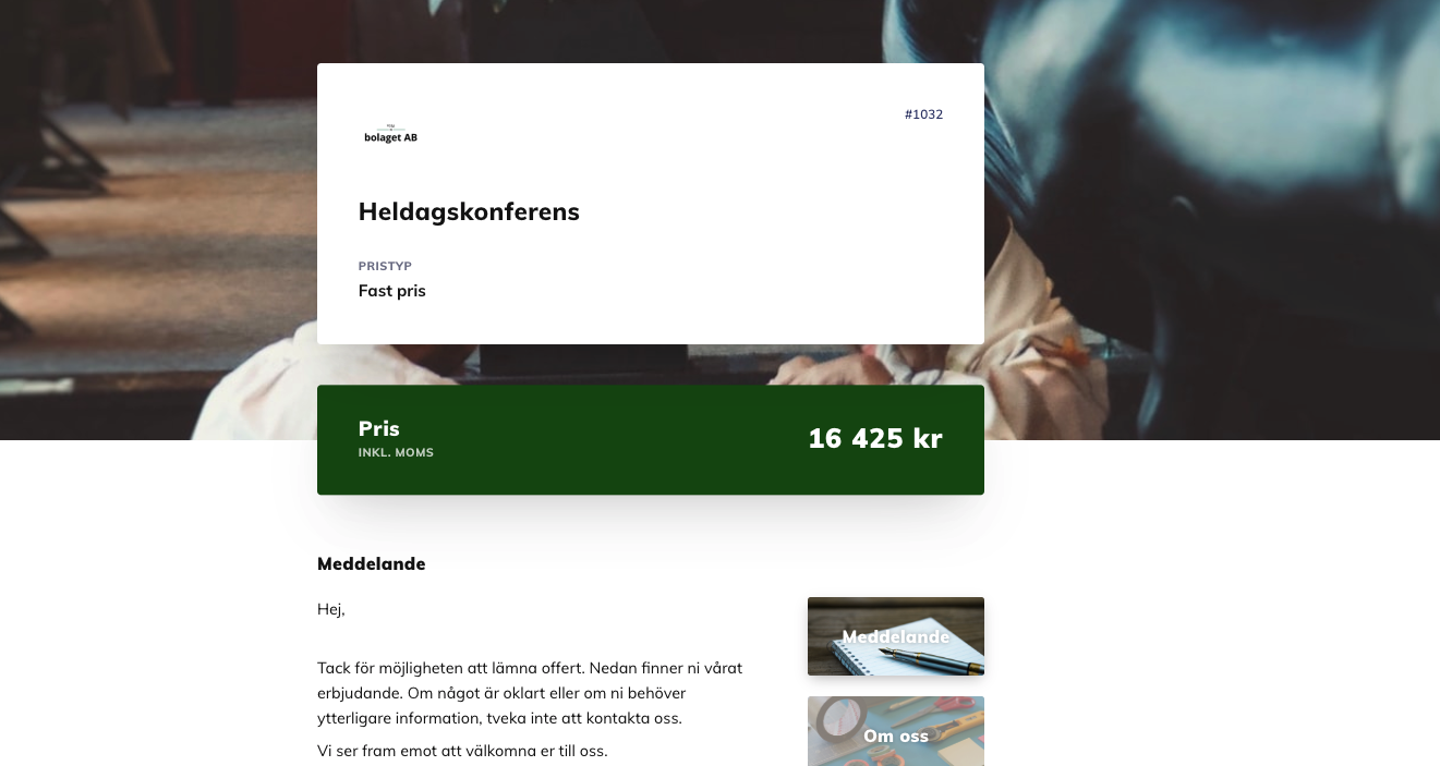 Snygg offertmall