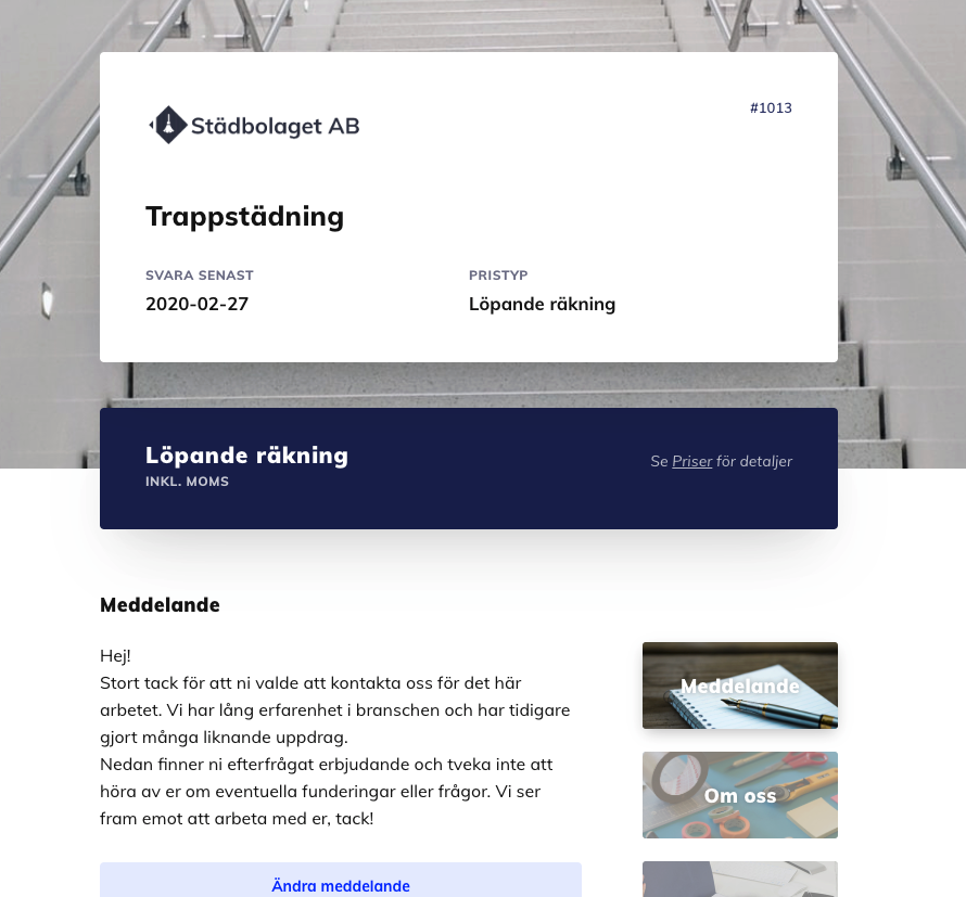 Snygg offertmall